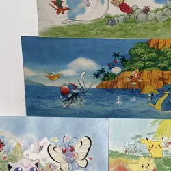 Vintage Pokemon Southern Islands Post Card Collection 4 Set Keiko Fukuyama - Image 4