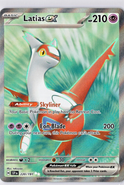 Latias ex 220/191 Full Art SSP Surging Sparks Holo Rare Pokemon Card NM - Image 1