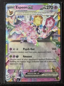 Pokemon TCG Espeon EX Double Rare Prismatic Card 034/131 - Image 1