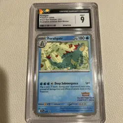 PSA 9 - Feraligatr 213 SVP Pokemon Illustration Contest 2024 Black Star Promo - Image 1