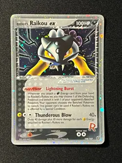 Rocket's Raikou ex 108/107 Pokemon Ex Deoxys -Secret Rare Holo-NM - Image 2