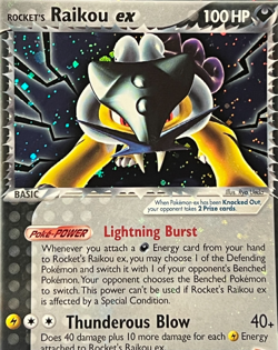 Rocket's Raikou ex 108/107 Pokemon Ex Deoxys -Secret Rare Holo-NM - Image 3