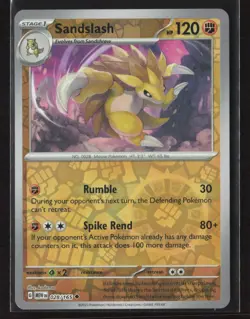 Sandslash #028/165 SV: Scarlet & Violet 151 Reverse Holo Pokemon TCG NM/M - Image 1
