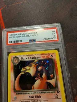Pokemon Dark Charizard 4/82 Team Rocket Holo PSA 5 - Image 3