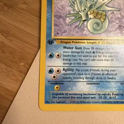 1st Edition Seadra 42/62 Pokemon TCG WOTC Fossil Set Uncommon LP+ 1999 Vintage - Image 2