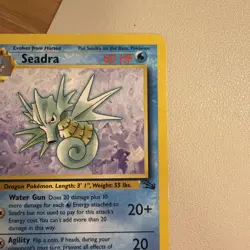 1st Edition Seadra 42/62 Pokemon TCG WOTC Fossil Set Uncommon LP+ 1999 Vintage - Image 4
