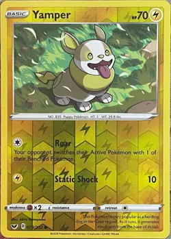Yamper Reverse Holo - 073/202 - Sword & Shield Base Pokemon 2020 - Image 1