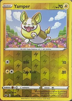 Yamper Reverse Holo - 074/202 - Sword & Shield Base Pokemon 2020 - Image 1