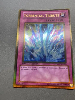 Yu-Gi-Oh! Torrential Tribute Ultra Rare Limited Edition GLD1-EN040 HP - Image 1
