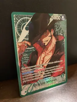 One Piece Dracule Mihawk Leader Alt Art OP14-020 The Azure Sea's Seven English - Image 2