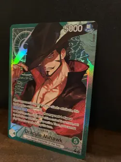 One Piece Dracule Mihawk Leader Alt Art OP14-020 The Azure Sea's Seven English - Image 3