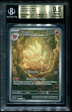 BGS 9.5 Ninetales Illustration Rare Obsidian Flames 2023 Pokemon Card #199 - Image 1