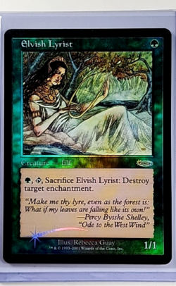 2001 MTG Magic The Gathering JSS Junior Series DCI Promo Foil Elvish Lyrist LP - Image 1