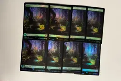 8 x Forest (0306 ) - Foil - Final Fantasy - NM - MTG Full Art Lands - Image 1