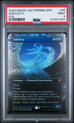 SUBTLETY Special Guests Full Art Foil Mythic PSA 9 Mint MTG [Nostalgium] - Image 1