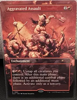 Magic: The Gathering Aggravated Assault (Borderless) Secret Lair Drop Regular - Image 1