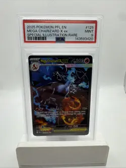 2025 POKEMON MEGA CHARIZARD X EX SPECIAL ILLUSTRATION RARE 125/094 PSA 9 - Image 1
