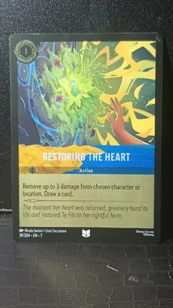 Disney Lorcana Trading Cards-Archazia's Island-Restoring The Heart 39/204 Foil - Image 1