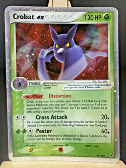 Pokemon TCG card Crobat EX Deoxys 96/107 Holo Rare Mod Play/LP - Image 1