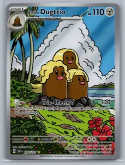 Pokemon TCG Alolan Dugtrio Card 208/191 Surging Sparks Illustration Rare - Image 1