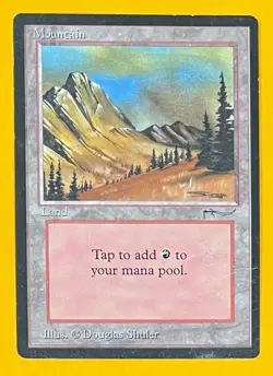 MTG MOUNTAIN (Scratches) Arabian Nights (OldManMTG 012-636) - Image 1