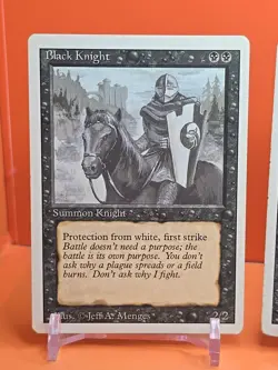 ⚫⚫⚫ (4) 1994 Magic The Gathering BLACK KNIGHT REVISED 3RD EDITION PLAYED ⚫⚫ - Image 2