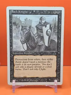 ⚫⚫⚫ (4) 1994 Magic The Gathering BLACK KNIGHT REVISED 3RD EDITION PLAYED ⚫⚫ - Image 4