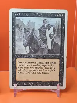 ⚫⚫⚫ (4) 1994 Magic The Gathering BLACK KNIGHT REVISED 3RD EDITION PLAYED ⚫⚫ - Image 5