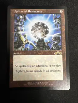 Magic the Gathering Sphere of Resistance Exodus #139 LP condition - Image 3