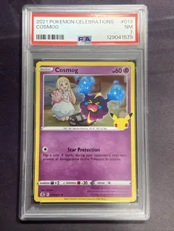 2021 Pokemon Celebrations #013 COSMOG PSA 7 NM - Image 1