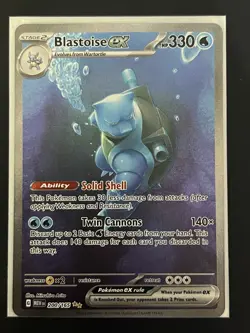Pokemon TCG Blastoise EX Holo Card 200/165 Scarlet & Violet 151 Series - Image 1