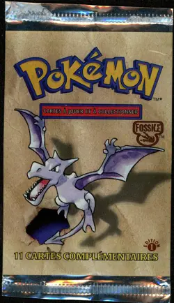 Booster vide Pokemon Ptera Edition 1 Fossile Francais - Image 1