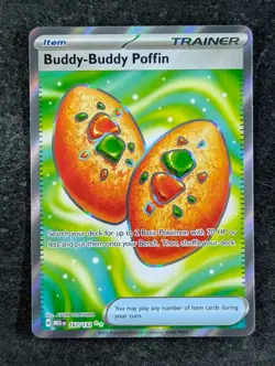 2025 Pokemon BUDDY-BUDDY POFFIN #167/132 Mega Evolution Ultra Rare Holo English - Image 1