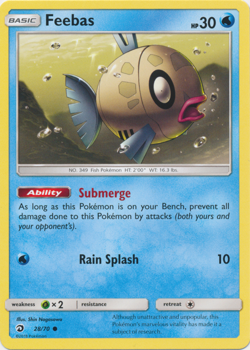 Feebas 28/70 Dragon Majesty Pokemon TCG Common - Image 1