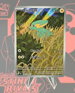 Electrike 196/182 Sv10: Destined Rivals Holo ART RARE FREE SHIPPING NM POKEMON - Image 1