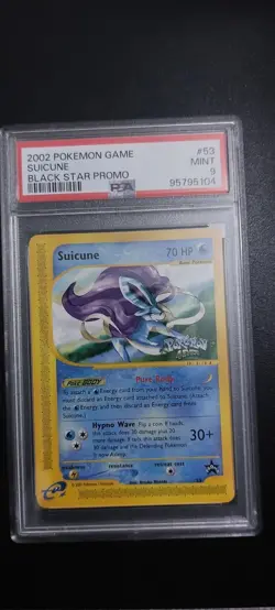 2002 Pokemon Suicune #053 Black Star Promo Pokemon 4 Ever PSA 9 - Image 1