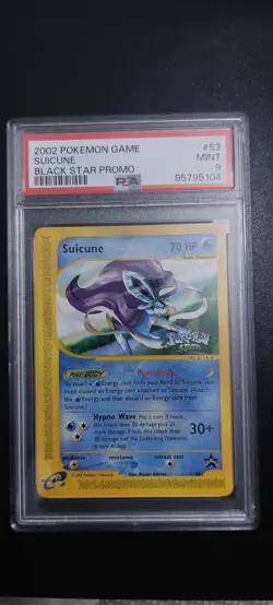 2002 Pokemon Suicune #053 Black Star Promo Pokemon 4 Ever PSA 9 - Image 2