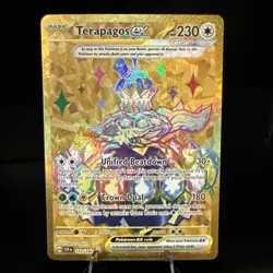TERAPAGOS EX 173/142 Stellar Crown Gold Holo POKEMON SUPER MINTY 🔥🔥 - Image 1