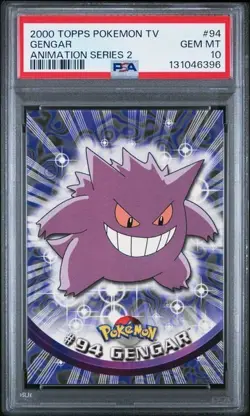 2000 Topps Pokemon TV Gengar Animation Series 2 #94 Graded PSA 10 GEM MINT - Image 1