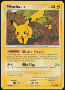 Pokemon TCG Pokemon Pikachu Pikachu - Mysterious Treasures (MT) Common Regular - Image 1