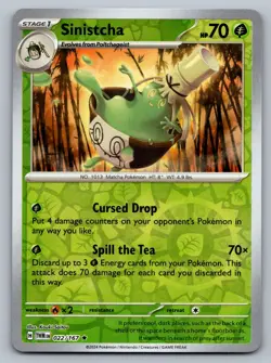 Pokemon TCG SV06: Twilight Masquerade Sinistcha 022/167 Reverse Holo - Image 1