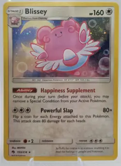 Blissey Cosmos Holo 153/214 Lost Thunder Pokemon TCG NM - Image 1