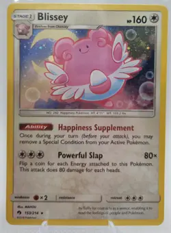 Blissey Cosmos Holo 153/214 Lost Thunder Pokemon TCG NM - Image 2