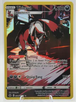 Thievul GG17/GG70 Galarian Gallery Full Art Rare Crown Zenith Pokemon TCG NM - Image 1