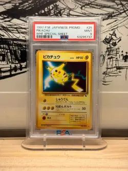 Pikachu #025 World Hobby Fair Special Sheet Promo Pokemon PSA 9 1997 Japanese - Image 1