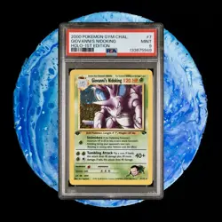 POKEMON 1ST ED GYM CHALLENGE GIOVANNI'S NIDOKING #7 HOLO PSA 9 MINT #41387710 - Image 1