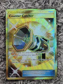 POKEMON TCG Counter Catcher 120/111 Sm-Crimson Invasion Holo (Small Bend) - Image 1