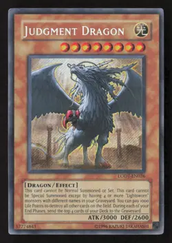Judgment Dragon Secret Rare Light of Destruction LODT-EN026 LP Yugioh - Image 1