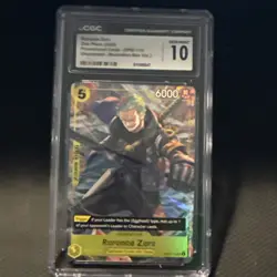 ONE PIECE PROMOS OP07-113 RORONOA ZORO ILLUSTRATION BOX VOL.3 CGC 10 GEM MINT - Image 1