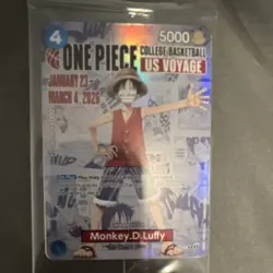 Bandai Monkey.D.Luffy P-055 One Piece Promotion Cards Promo Holo Character Card - Image 1